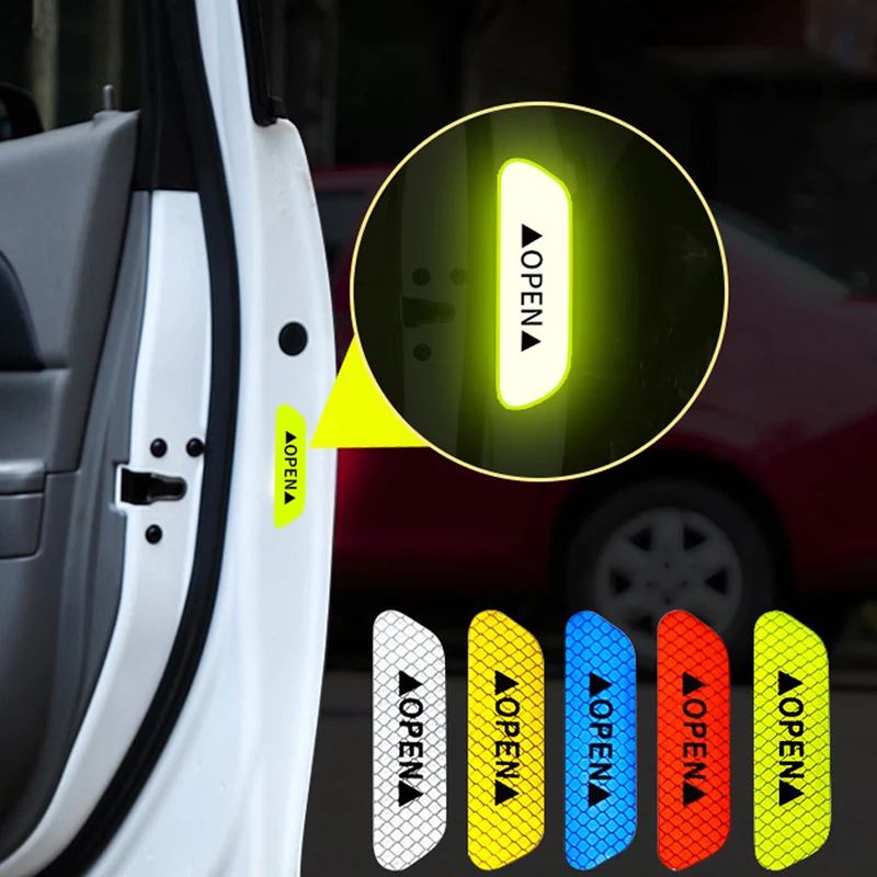 

4Pcs / set of car OPEN reflective belt warning sign reflective for Cadillac XTS SRX ATS CTS/Renault Koleos Fluenec Latitude