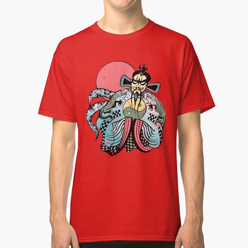 

It's all in the reflexes - distressed T shirt jack burton big trouble in little china fu man chu science fiction 80s