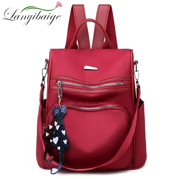 

LANYIBAIGE Multifunction Backpack Women Oxford Bagpack Female Small Backpak Teenager Girls Bookbag Mochila Antirrobo Sac a Dos