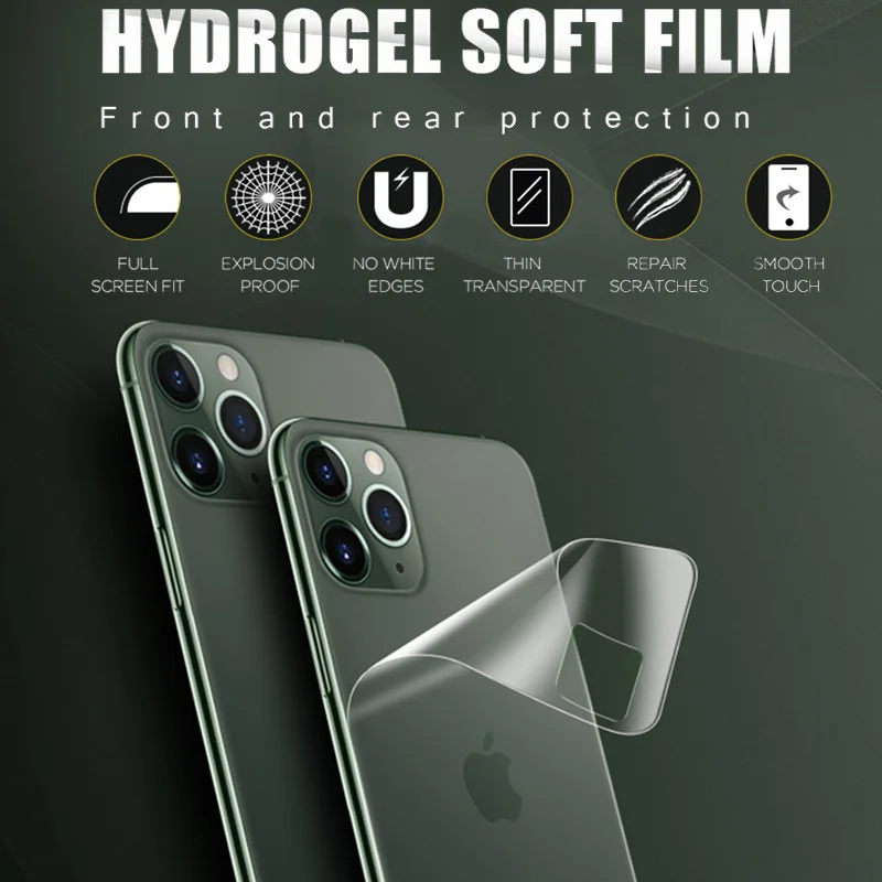 35D защита экрана Гидрогелевая пленка для iPhone 7 8 Plus 11 Pro Max XR X XS Max защита для iPhone 7 6 6s Plus пленка не стекло