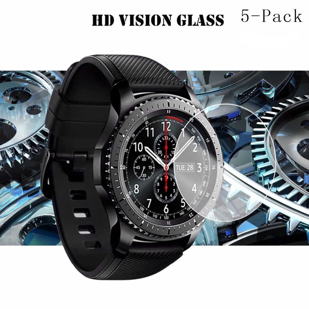 Закаленное стекло с закругленными краями и защитой от царапин для Samsung Gear S3 Classic