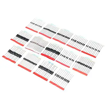 

200pcs Fast Switching Schottky Diode Assorted Kit 1N4001 1N4004 1N4007 1N5408 UF4007 FR207 1N5817 1N5819 1N5822 1N4148 RL207