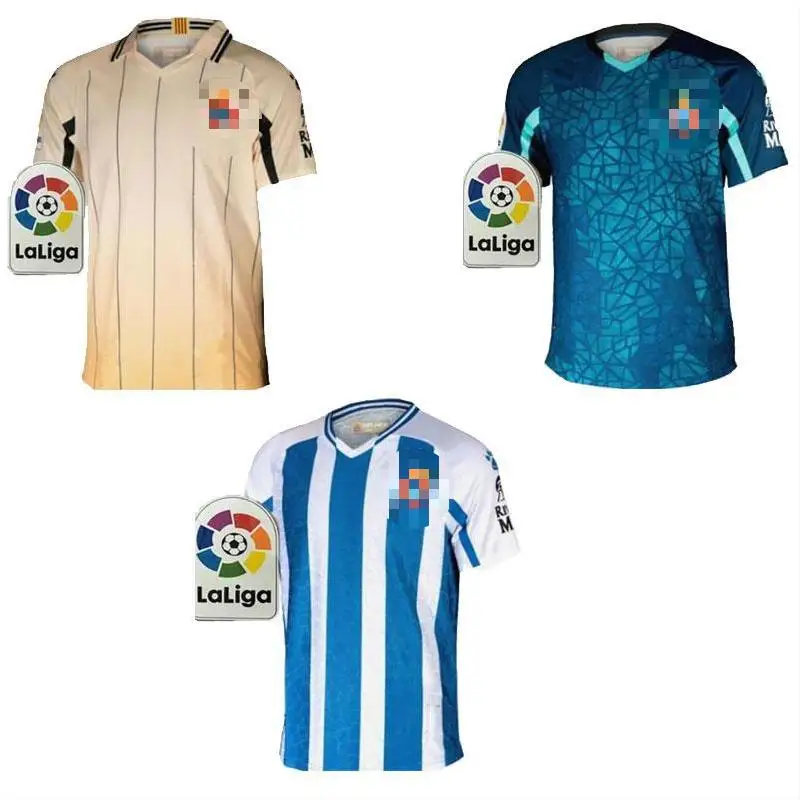 2021 RCD Espanyol #7 WU LEI Soccer Jerseys Home PEDROSA DAVID LÓPEZ R.D.T Away Football Shirt Uniforms
