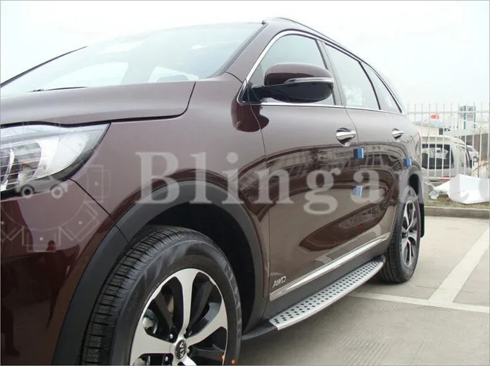 Подходит для KIA Sorento- 2 шт. Левая Правая Беговая доска боковые шаги nerf бар автомобиля педаль боковой лестницы