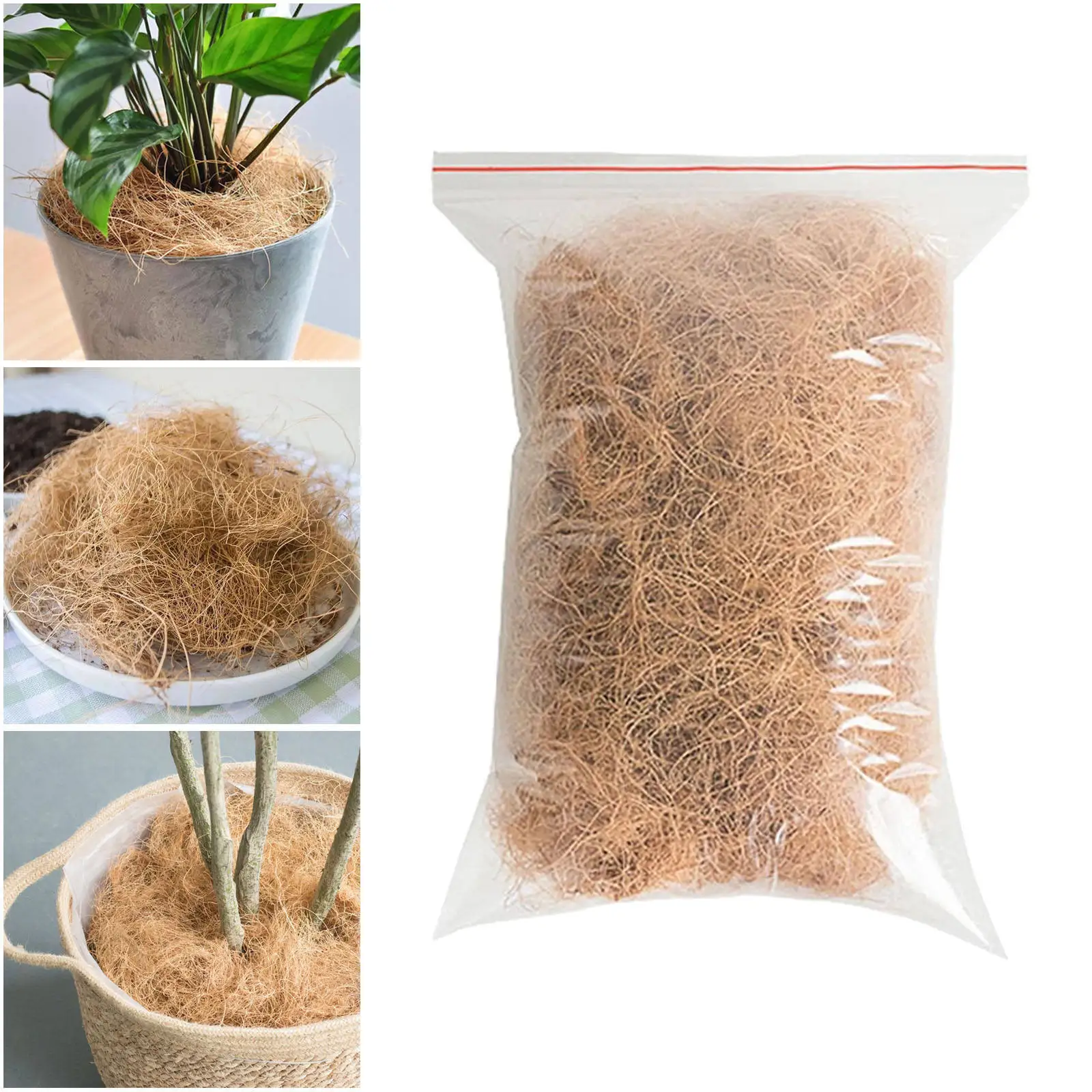 장 코코넛 껍질 섬유 난초 새 둥지, 토양 온도 유지, PH 균형 정원 심기 용품, 500g