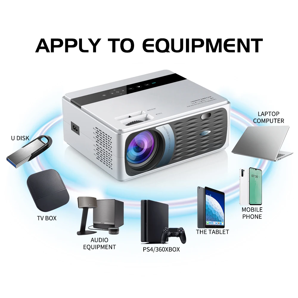  UNIC CP600 1280x720P LED 8000 Lumens Projector 1080P Full HD HDMI WIFI Bluetooth LCD Home Theater M