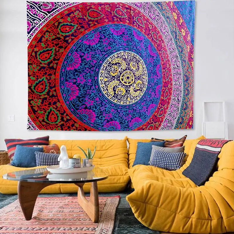 Пляжное полотенце настенный гобелен покрывало в стиле хиппи коврик для пикника