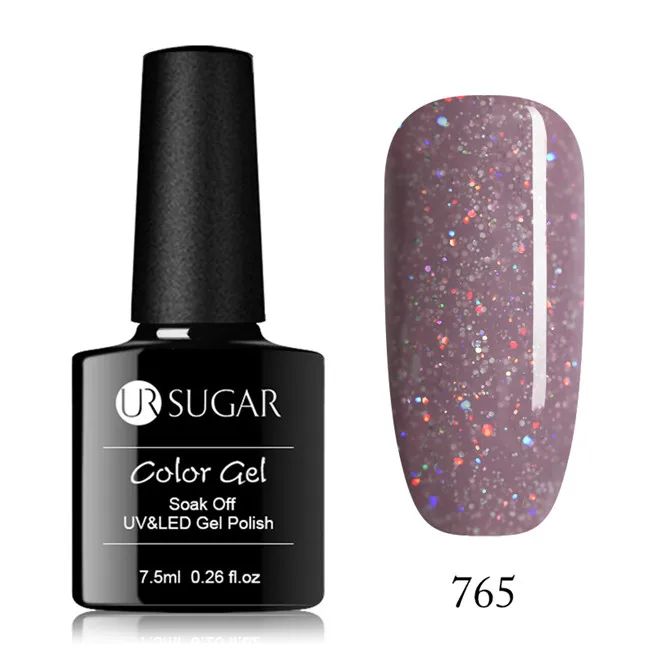 Гель-лак для ногтей серии ur Sugar Pink 7,5 мл Гибридный гвоздь полуперманентный Гель-лак с блестками - Цвет: 765