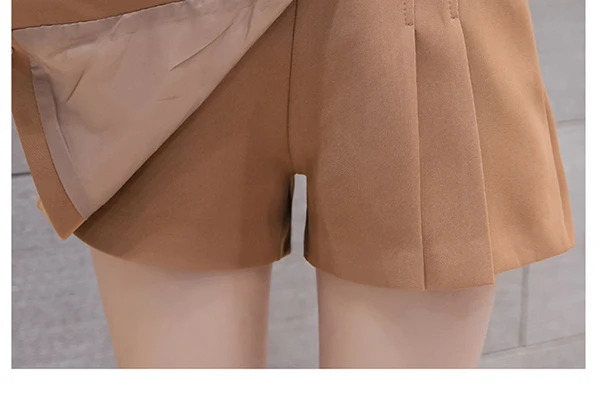 Gothic color high waist pleated skirt shorts spring summer irregular wide leg shorts for women ladies slim short DV983