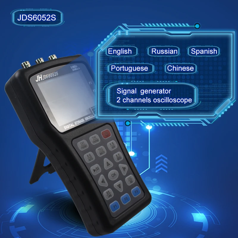 Портативный цифровой осциллограф портативный осциллограф Jinhan JDS6031 1CH 30 м JDS6052S 2CH 50 м 200MSa/S 5 языков