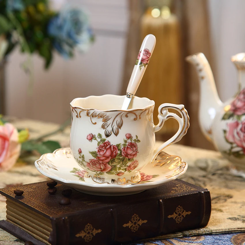 Rose Spray Cream Teapot and Warmer — Paris In A Cup Tea Shop