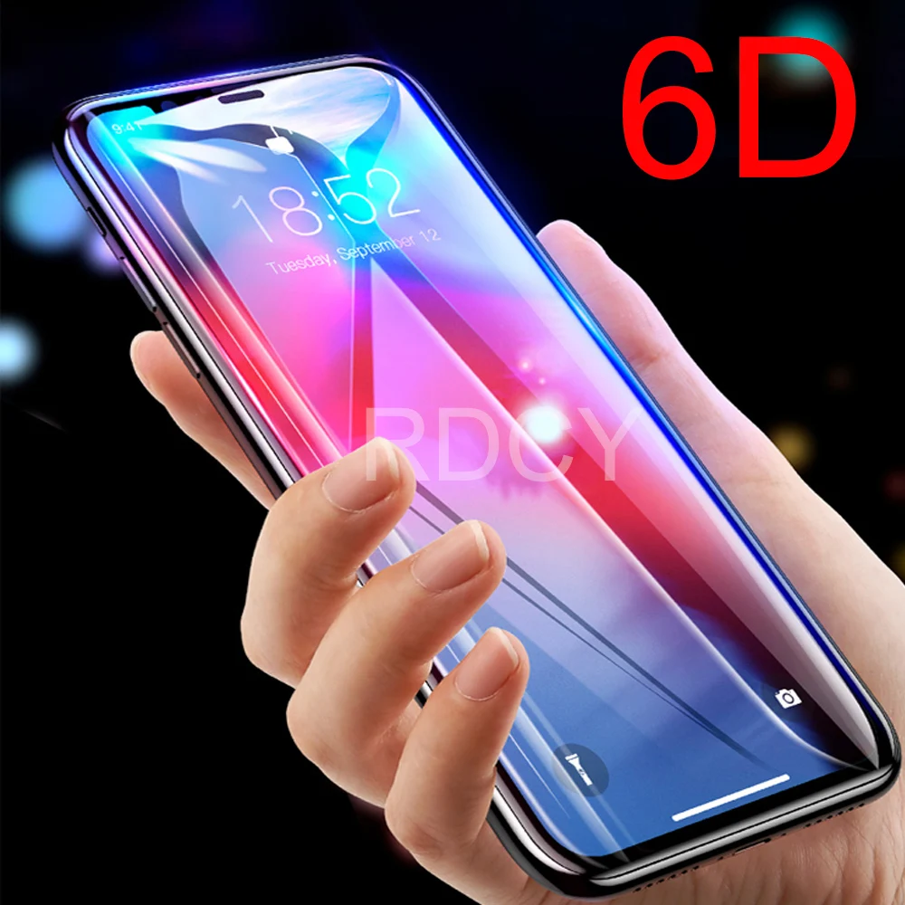 Закаленное стекло RDCY 6D с полным покрытием для Xiaomi Redmi 6 7 8 9 K20 K30 красное закаленное