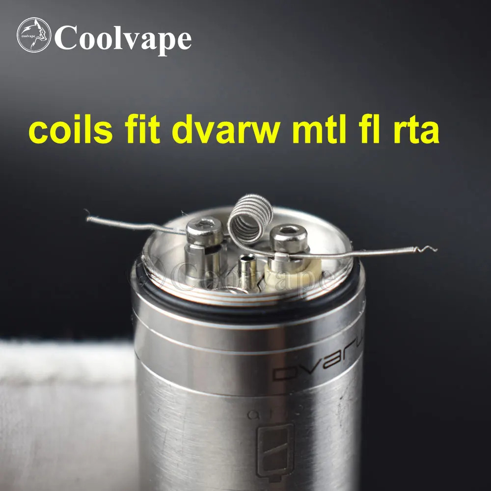 

Wolf Coolvape dvarw mtl fl rta Fused Clapton Coil 30ga*2+38ga Ni80 0.7ohm prebuilt Coil for Requiem RDA kayfun lite rta