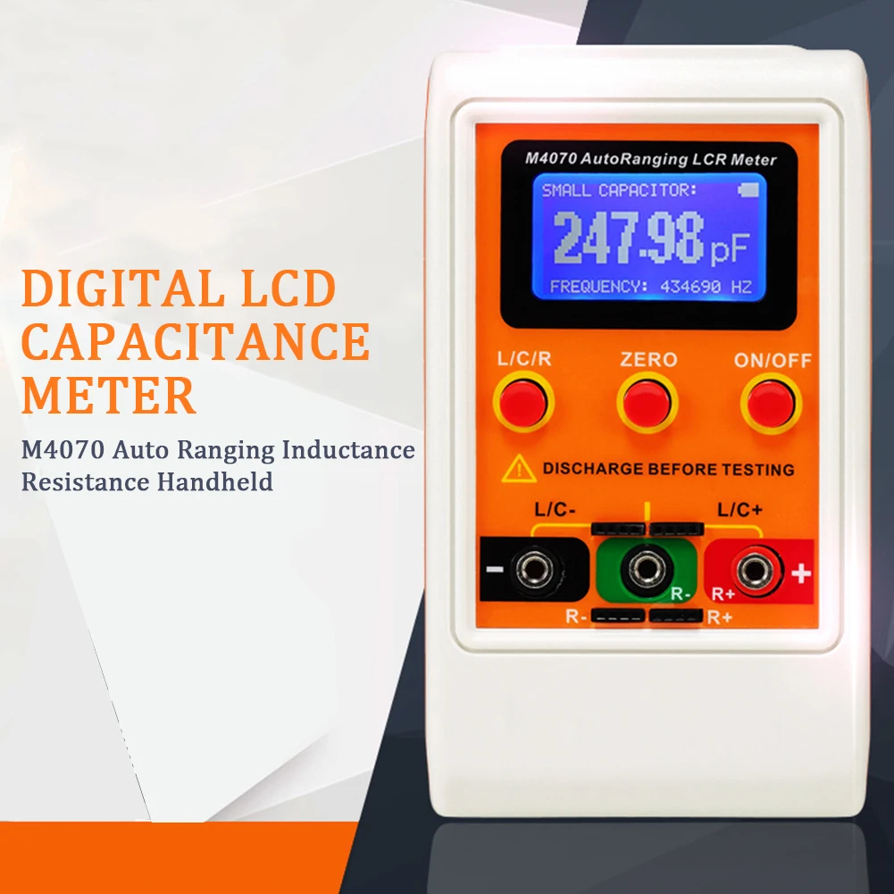 

M4070 Handheld Digital LCD Auto Ranging DIY Tester Inductance Resistance Multifunction High Accuracy Analog Capacitance Meter