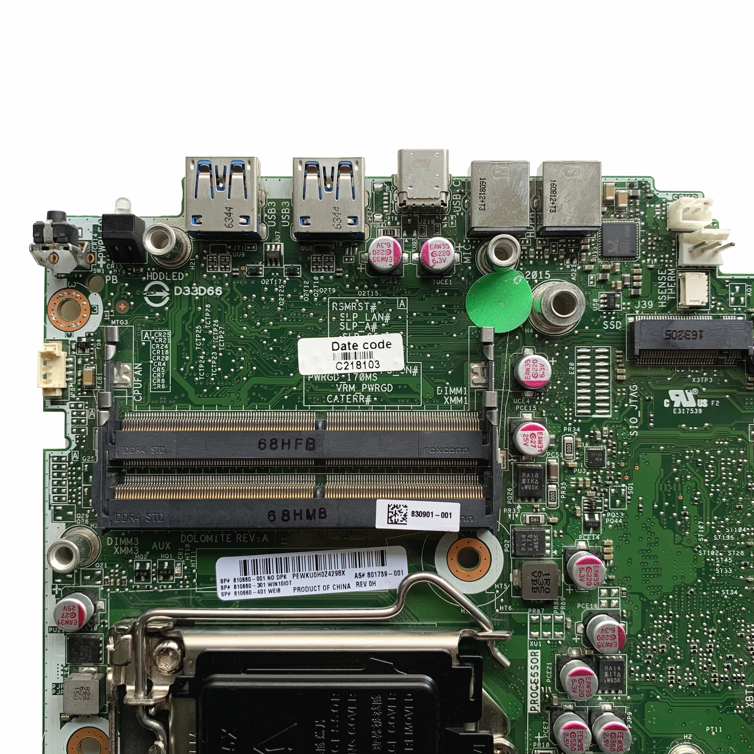 HP EliteDesk 800 マザーボード HP elitedesk 800 g6,daf93mb36b0,L79218-002, L86387-601, L86387-001