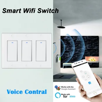 

Smart Home Smart Wifi Wall One Button Light Switch For Alexa For Google Home App Control Home Automation Dropship For