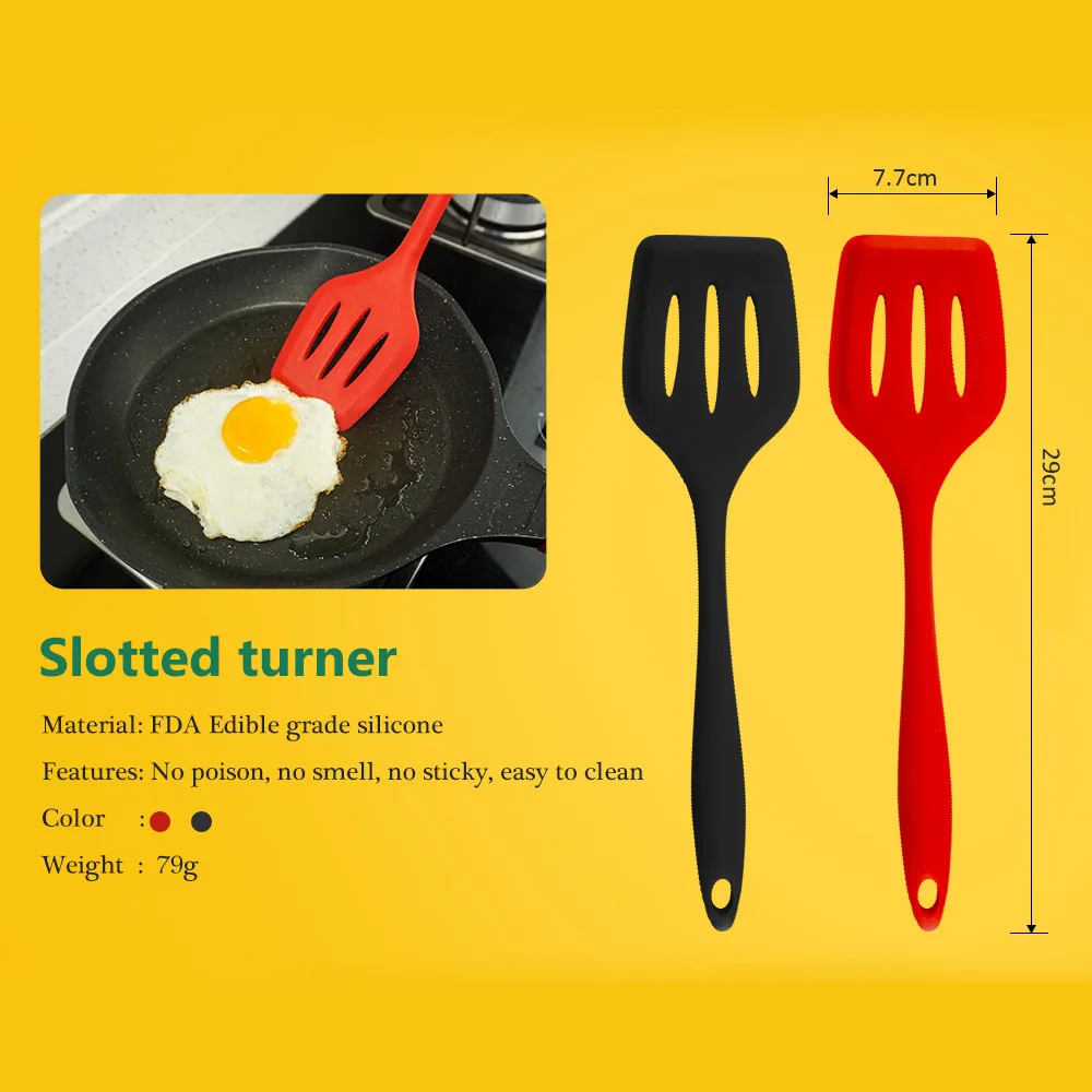 Food Grade Material High Temperature Resistance Multifunction Silicone Cookware Gadget 10 Piece Set Kitchen Kitchenware