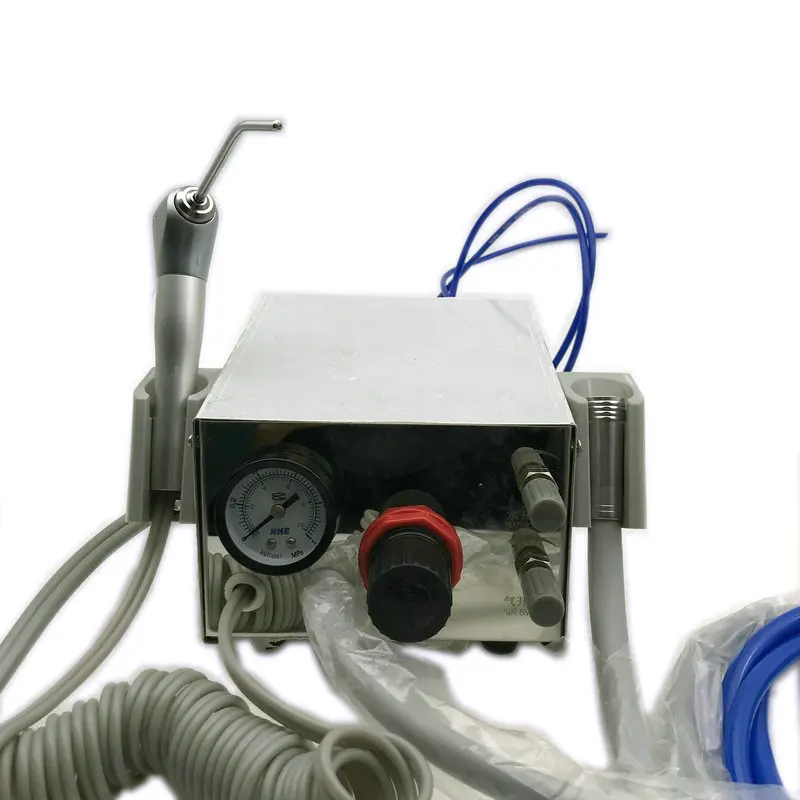  Dental Lab Aluminum alloy Portable one Turbine Unit Air Compressor 3 way straw for dentist