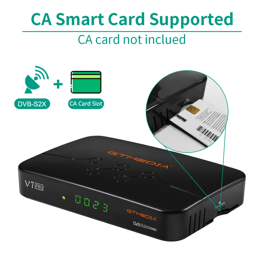 GTMEDIA  TV ù ECAM, MARS, CCAM, VCM, ACM, Ƽ Ʈ, T2MI, Ƽ , CA ī  TV ڽ, V7 Pro DVB-S/S2/S2X + T/T2