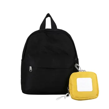 

Fashion Women Nylon Zipper Capacity Student Backpack Travel Couple Bag Simple Backpack Candy-colored Schoolbag Модный Рюкзак