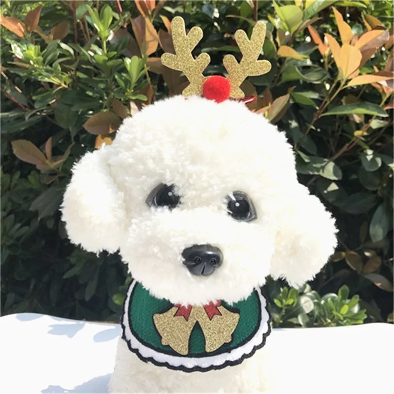 

Christmas Pet Dog Cat Saliva Towel Puppy Santa Elk Towel Bandana Bibs Xmas Scarf Neckerchief Cute Pet Collar