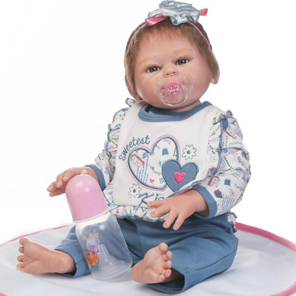 20 дюймов 50 см мягкие силиконовые куклы Reborn baby girl реалистичный вид новорожденная кукла малыш милый подарок на день рождения