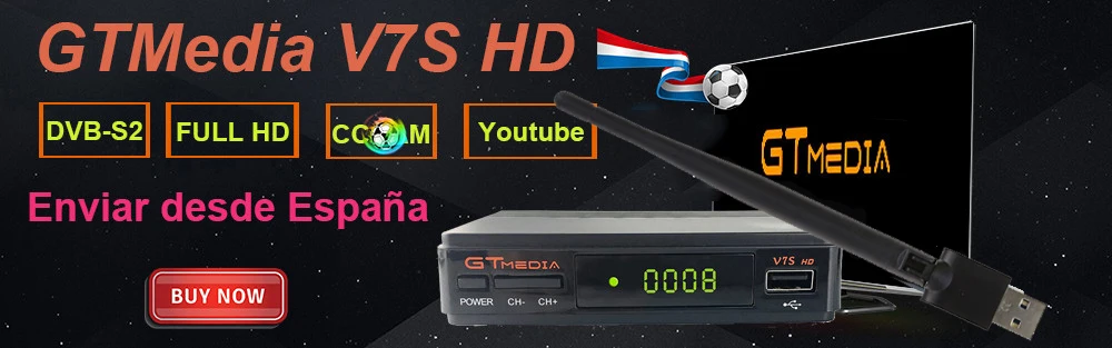 GT медиа V8 Nova DVB-S2 Freesat спутниковый ресивер декодер+ 2 года Европа испанский Германия Италия CCcam H.265 HD встроенный wifi