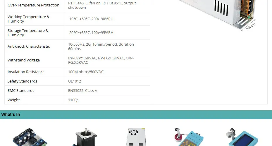 ENGMATE 4 шаговый двигатель TB6560 драйвер HB Nema23 278oz-in мотор 24V блок питания для "сделай сам"