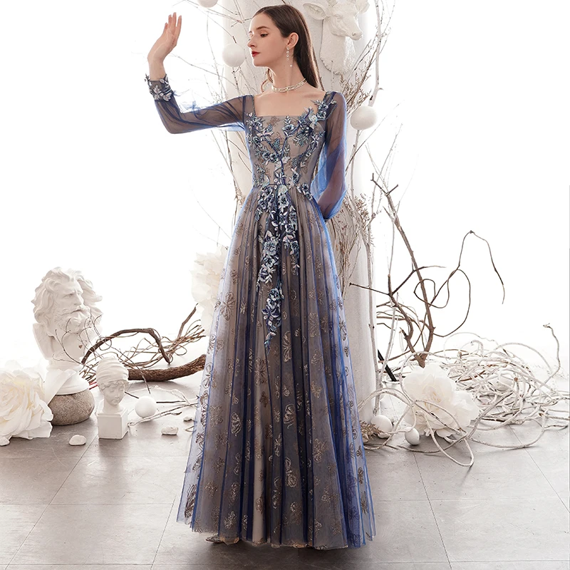 Русалка Cheongsam Bling Sequins& appliques элегантное Сетчатое длинное китайское платье вечернее платье леди Qipao Robe De Soiree