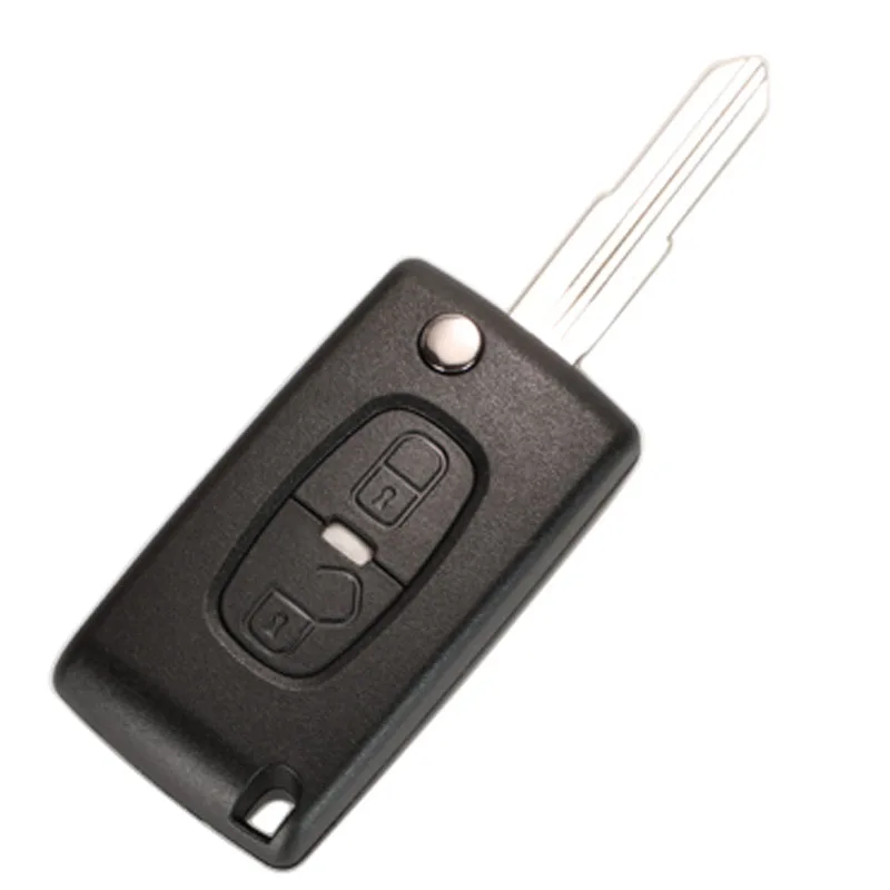 Jingyuqin для peugeot Key Shell 2B откидной складной пульт дистанционного управления авто ключ чехол Замена Fob для peugeot 4008 Uncut Blade