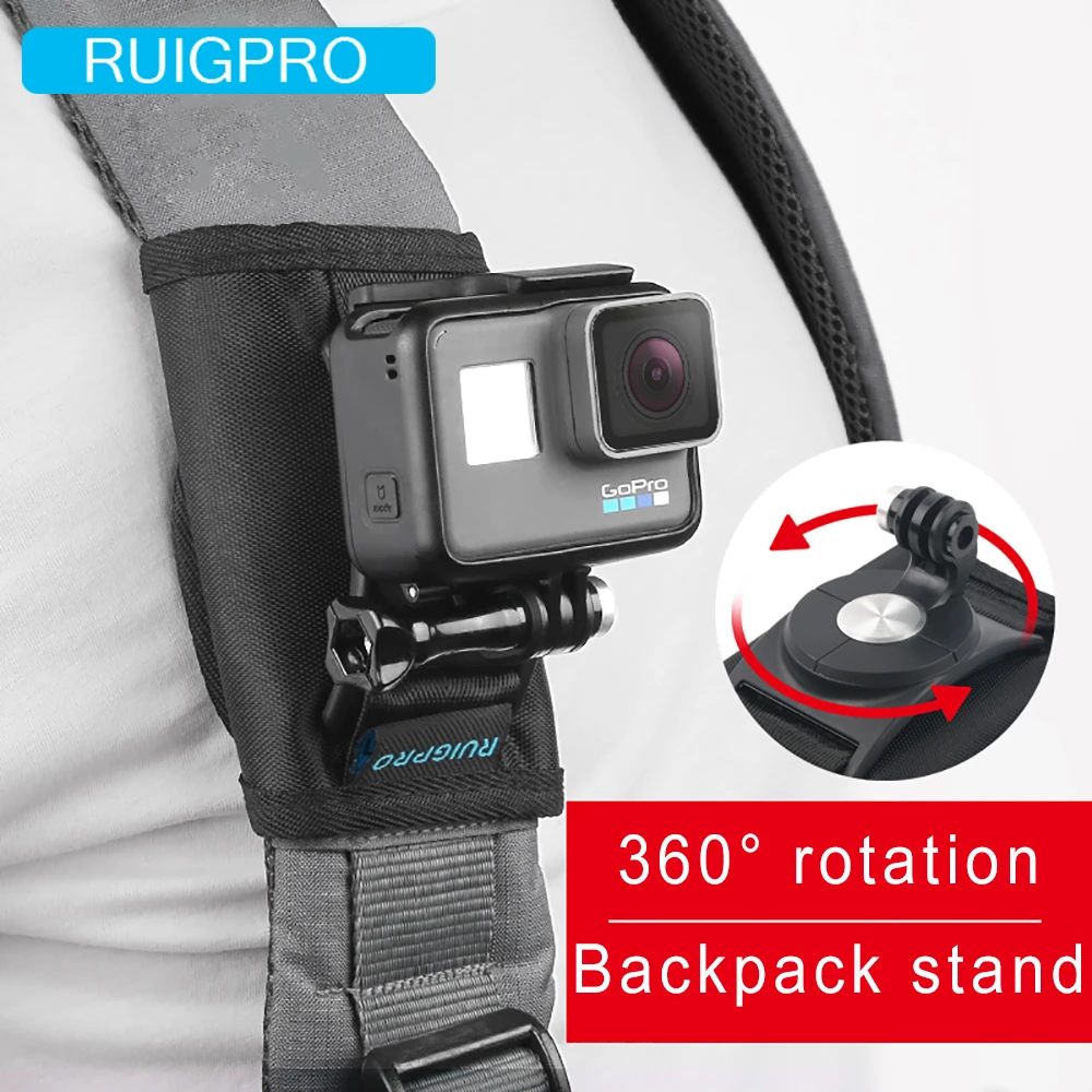 Sports Camera 360° Rotate Backpack Clip Clamp Mount for GoPro Hero Accessories