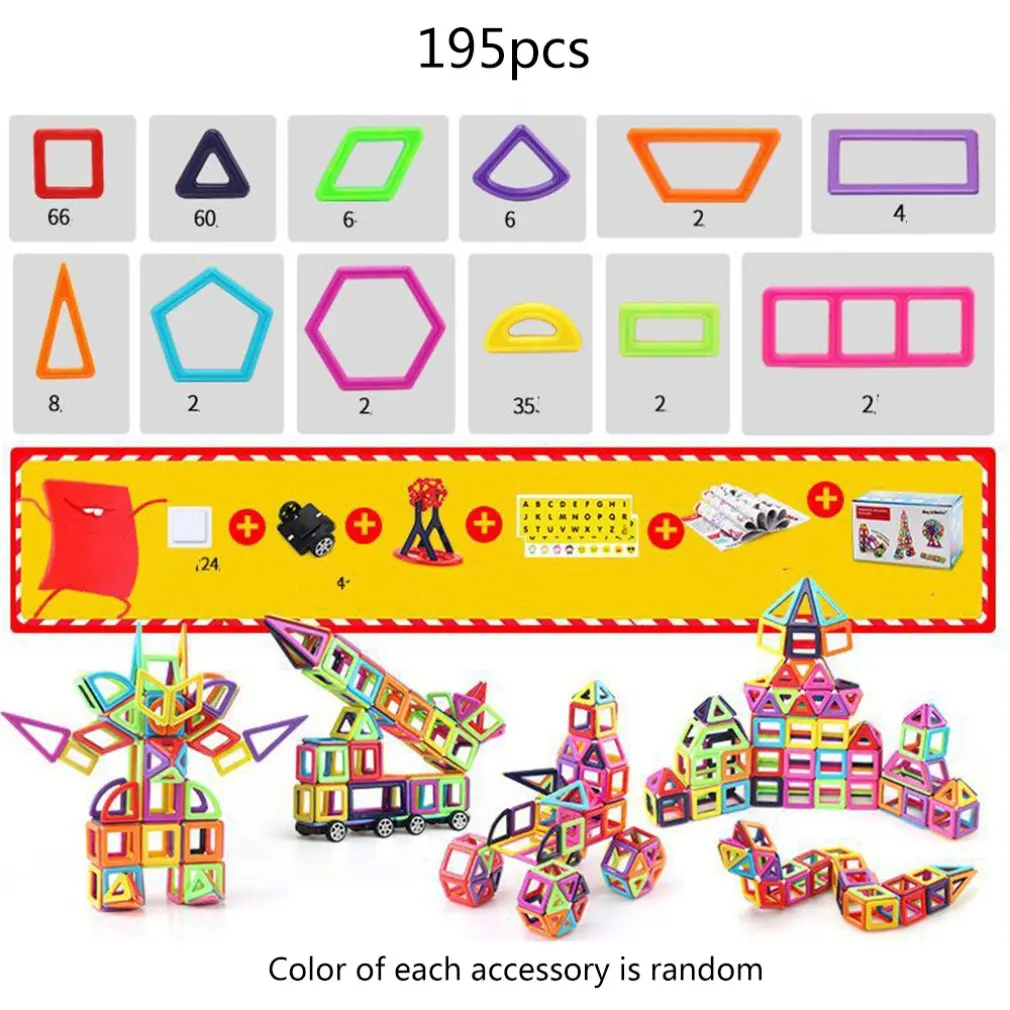 

Magnetic Designer Construction Set Model & Building Toy Magnets Magnetic Blocks Educational Toys For Children