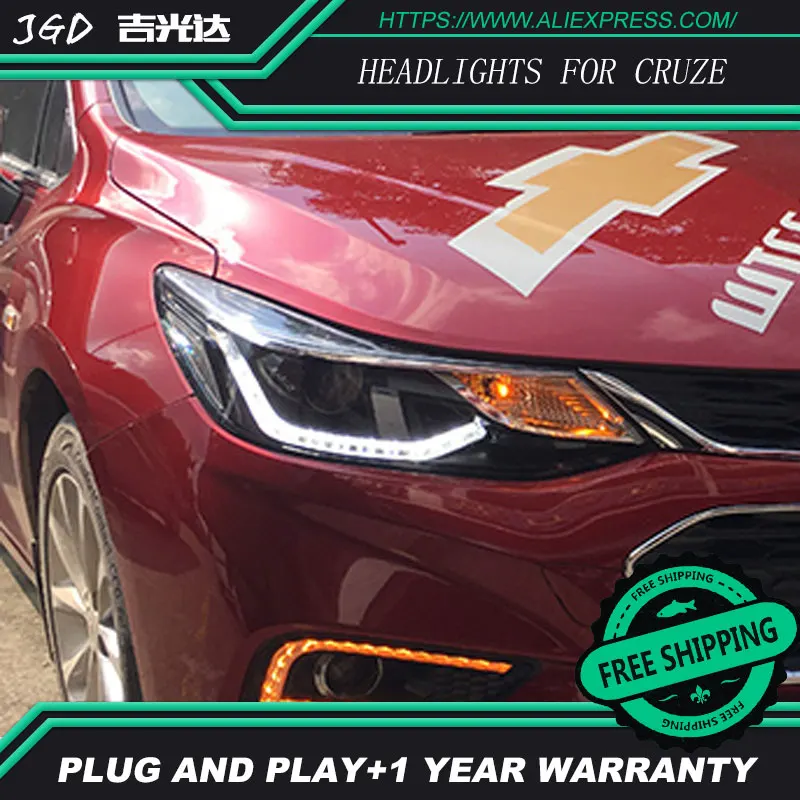 Автостайлинг фары для Chevrolet Cruze светодиодный H7 hid Биксеноновые линзы ближний свет