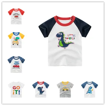 

VIDMID Boys t-shirts Cars Short Sleeve T-shirt Kid baby Boys Casual Sport tees Children Summer Dinosaur tops Clothing 4037 05