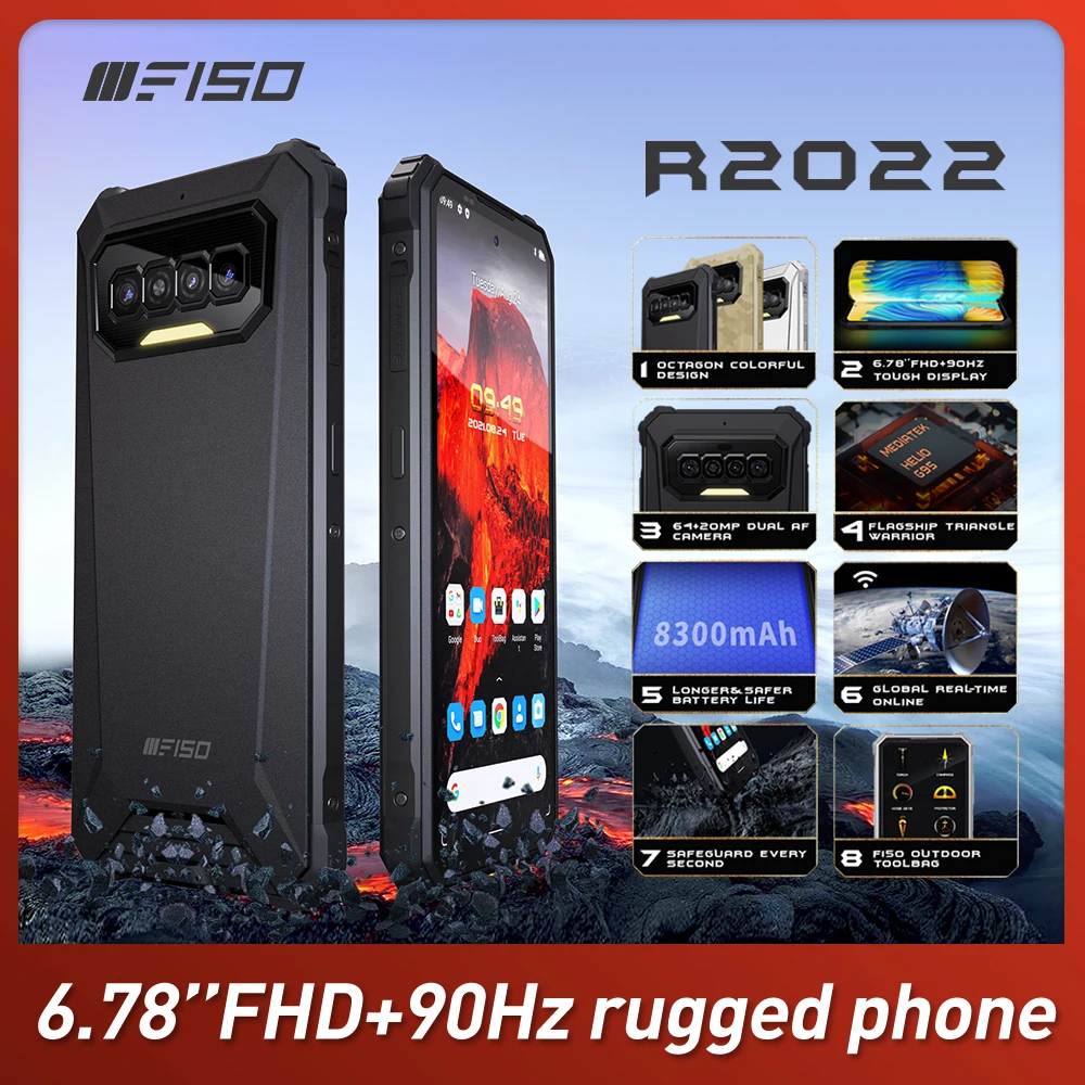 IIIF150 R2022 Android 11 смартфон 8 ГБ + 128 Гб 64 мп 20 Мп AF ночное видение 6 78 'ɿHD
