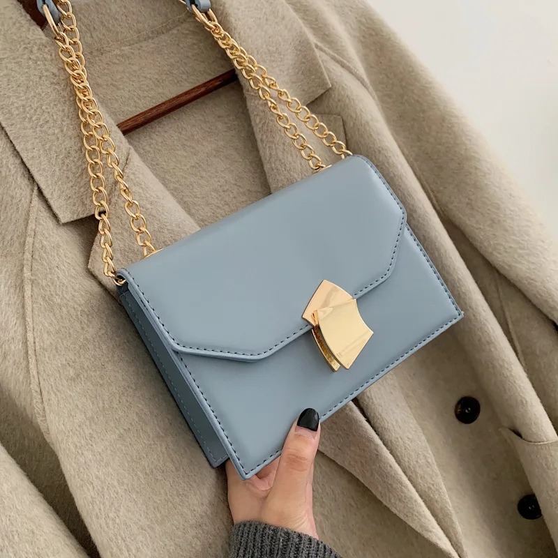 

Small Bag Women's 2019 New Style Fashion Fashion Chain Square Sling Bag Korean-style Shoulder Bag Versatile Lock Shoulder Bag WO