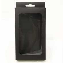 5PCS New black/kraft/white paper hanger window box package custom cost extra for favors/mobile phone case/underwear package