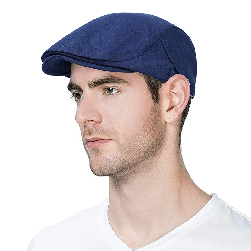 Man Berets cotton British Vintage Flat Caps Gatsby Male Solid Gray Black Spring Autumn Winter Adjustable Driver Hats beret hat,woolen beret