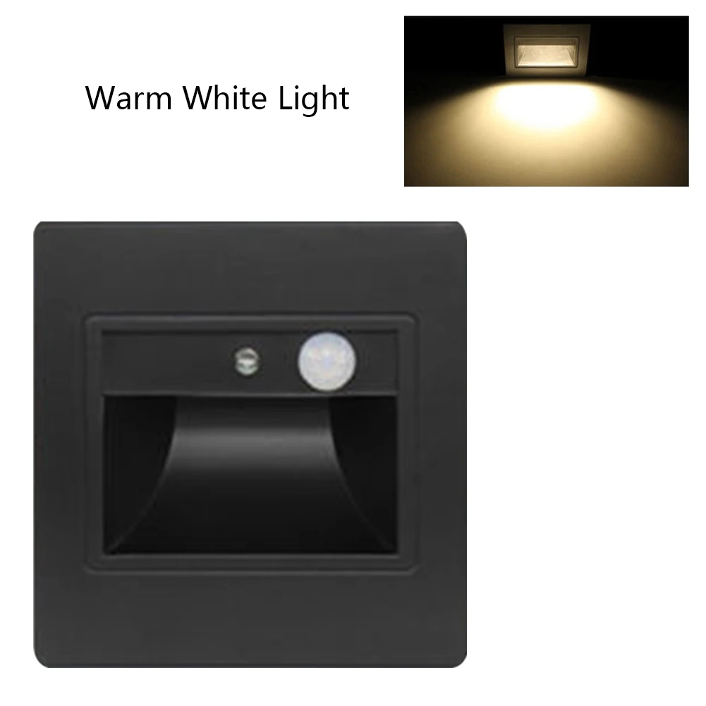 

Decoration Led Indoor Hotel Energy Saving Bedroom Hall Embedded Stair Step PIR Motion Sensor Home Wall Light Aisle