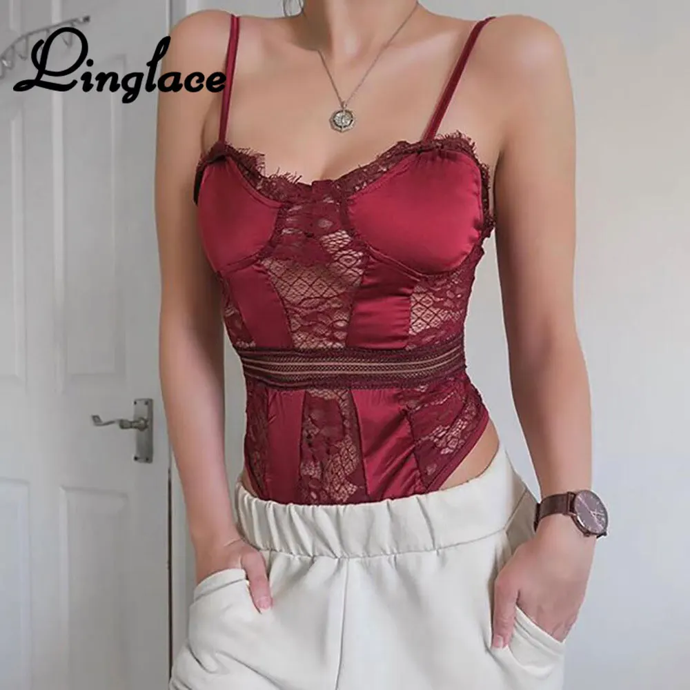Женское неоновое Кружевное боди Linglace сексуальное нижнее белье комбинезоны 2020