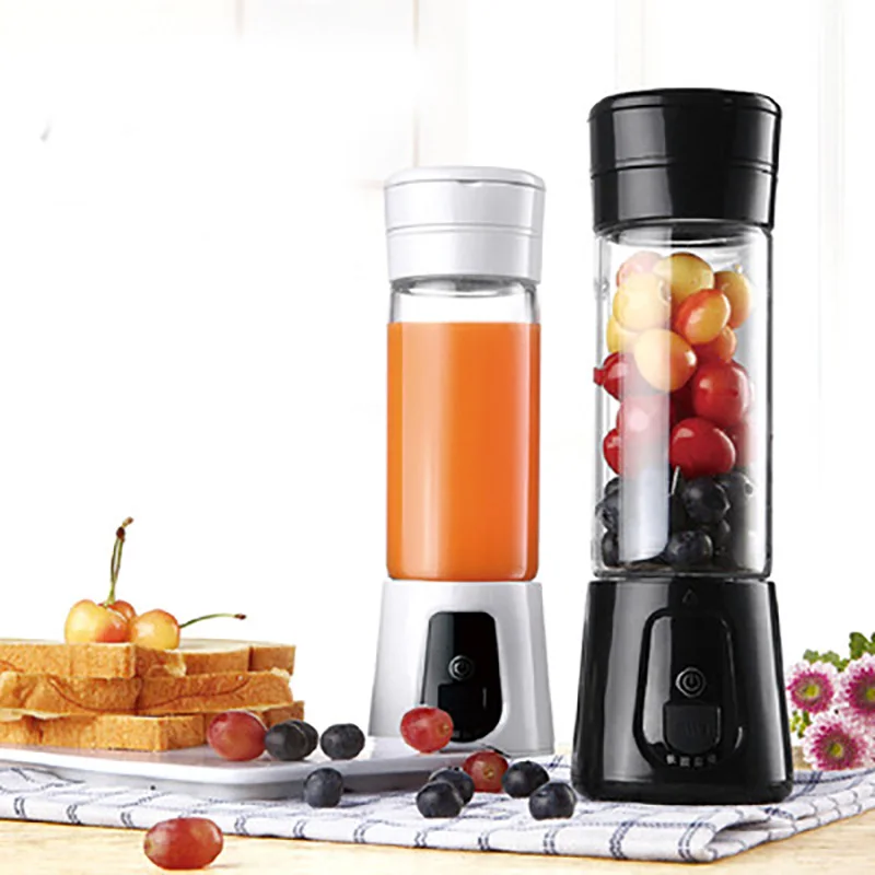 EZSOZO 420ml Electric Juicer Six-Knife Smoothie Blender Cup LCD Blender USB Portable Blenders Food Processor Kitchen Appliances