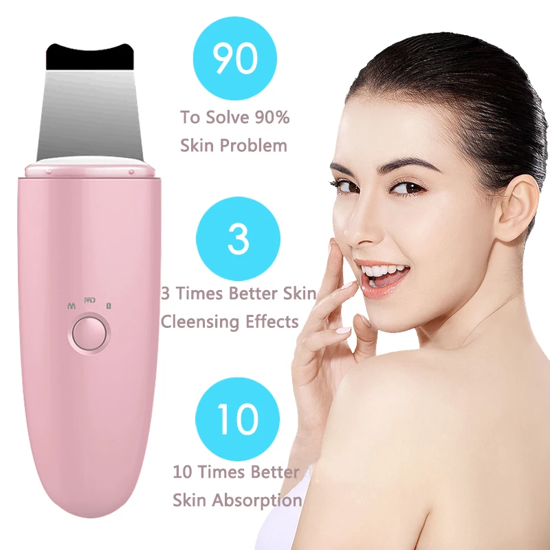 

Ultrasonic Deep Face Cleaning Machine Skin Scrubber Remove Dirt Blackhead Reduce Wrinkles and spots Facial Whitening Lifting 5
