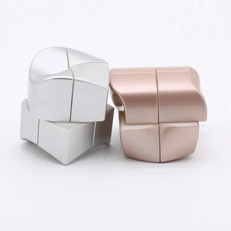 YJ Yongjun Yuanfang 2x2 кубики странной формы трудно скоростные кубики розовый Золотой Серебряный 2X2 твист развивающие игрушки игра нео-Кубы
