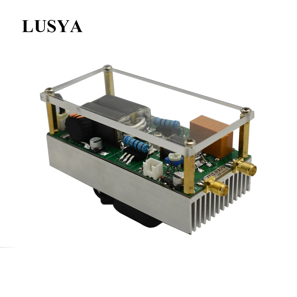 

Lusya 100W 15.8V Short wave amplifier 3Mhz-30Mhz RF Power Amplifier Board For Ham Radio QRP FT817 RFID With Fan C1-010
