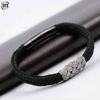 

New Style Pineapple knot Bangles for Men Fashion Outdoor Handmade Braid Rope Bracelet Jewelry 5 Colors