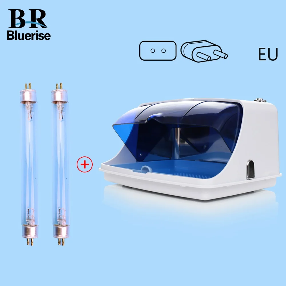 Set EU BLUERUSE УФ стерилизатор для ногтей, коробка, профессиональная бытовая техника, салонный светодиодный дезинфицирующий инструмент, чистящие косметические инструменты, оборудование для ногтей - Цвет: Set EU