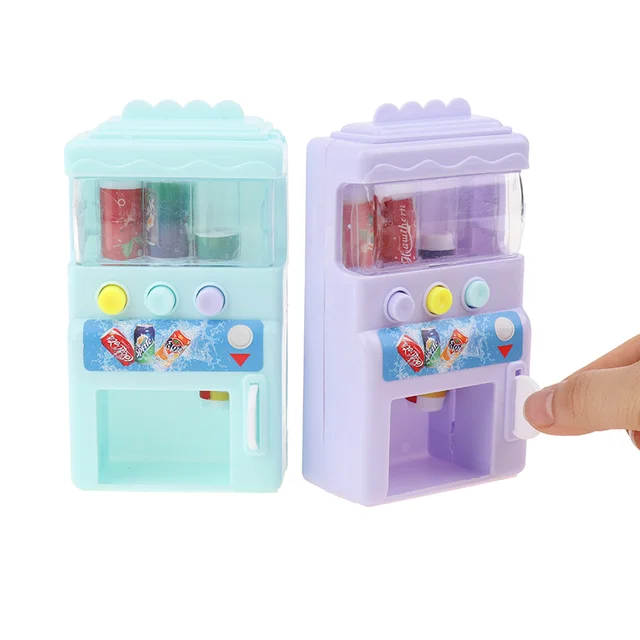 Dollhouse Miniature Food Kids Puzzle Toys Mini Beverage Candy Vending Machine Mini Drink Candy Vending Machine Kitchen 4