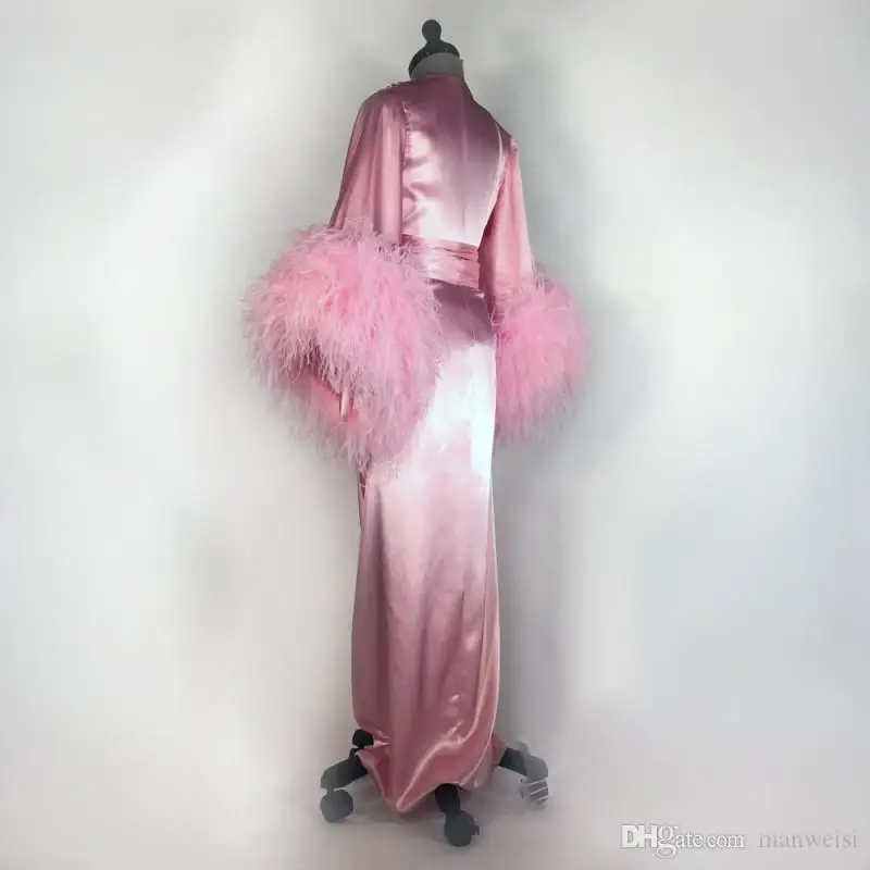 pink-2019-feather-women-robe-long-sleeve-sexy-nightgown-deep-v-neck-ruffles-sleepwear-bathrobe-pajamas-new-prom-bridesmaid-shawel (4)