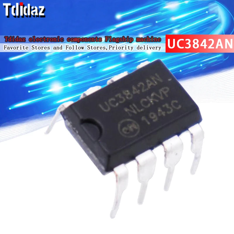 Новый и оригинальный чипсет IC UC3842AN DIP8 UC3842BN 3842AN DIP 3842 UC3842 DIP-8 10 шт. | Электронные