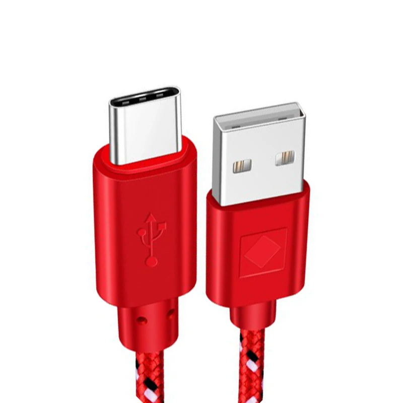 Кабель usb type C с оплеткой для быстрой зарядки 1 м 2 м 3 м Шнур зарядное устройство для huawei p9 p10 p20 mate 10 pro lite samsung Galaxy s8 S9 a3 a5